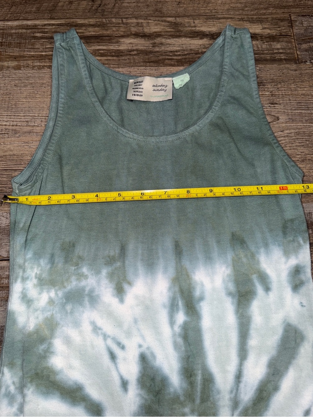 Anthropologie Saturday Sunday Tie Dye Tank Midi Dress XS Sage Green Lounge - Picture 5 of 8